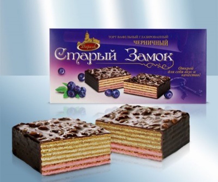 Торт вафельный черничный Старый Замок «Вереск», 250 г – Магазин «Калинка»