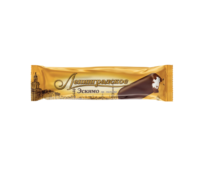 Helado Eskimo de nata con glaseado de chocolate negro «Leningradskoe», 58 g