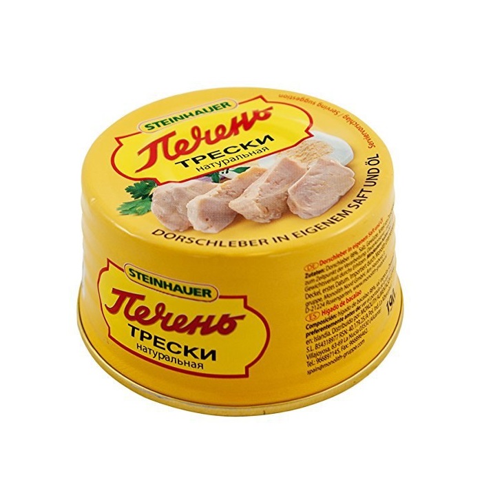 Печень трески натуральная “Stenhauer”, 190 г – Магазин «Калинка»