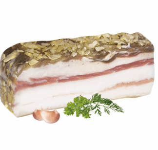 Tocino salado con ajo Sibirskoe "Lackmann", por peso, 1,80€/100g