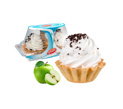 Pastel Korzinochka con merengue, relleno de puré de manzana verde "LatSweets", 140 g