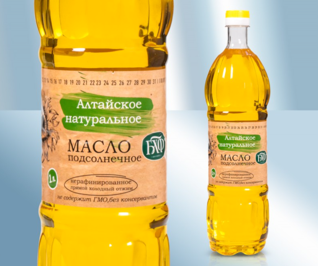 Масло подсолнечное нерафинированное «Алтайское», 1 л — Магазин «Калинка»