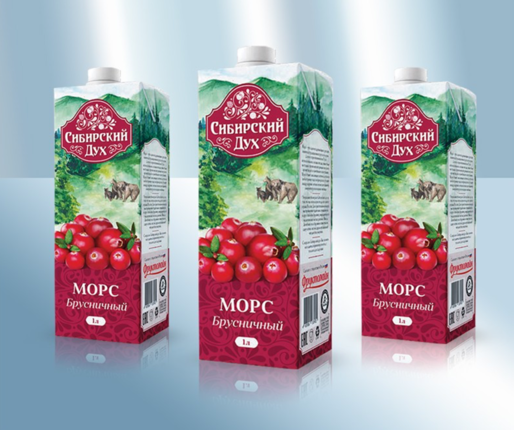 Морс брусничный «Сибирский дух», 1000 мл — Магазин «Калинка»