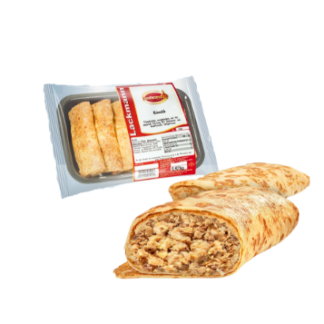 Crepes rellenos de carne picada  "Lackmann", 1,60€/100g.