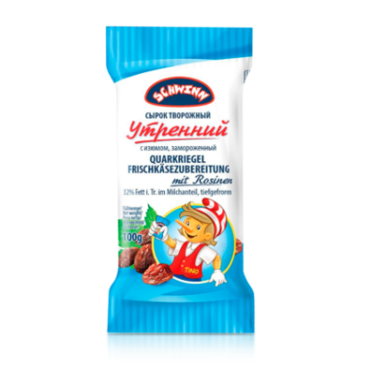 Requesón dulce con pasas "Schwinn", 100 g
