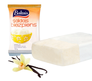Requesón dulce con sabor a vainilla  "Baltais", 22.5%, 180 g