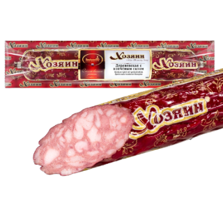 Колбаса Деревенская с копченым салом "Lackmann", 325 г