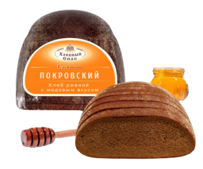 Хлеб ржаной бездрожжевой с медовым вкусом "Покровский", 450 гр