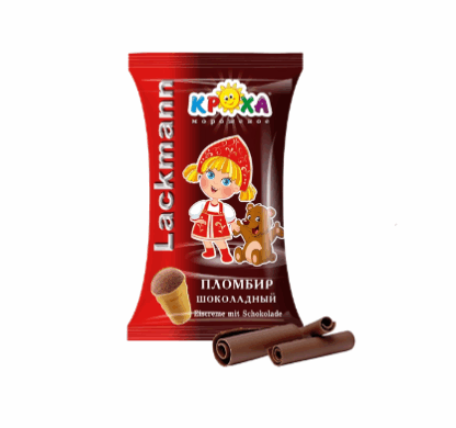 Мороженое шоколадное в вафельном стаканчике Кроха "Lackmann", 80 г