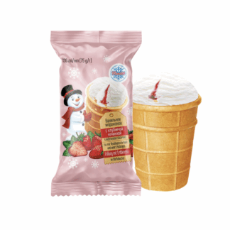 Helado de vainilla con fresa «Monolith», 130 ml