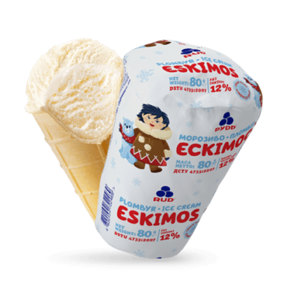 Helado plombir en vasito Eskimos «RUD», 65 g