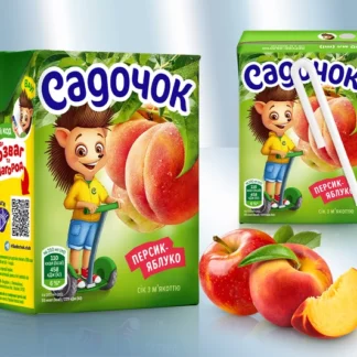Zumo manzana-melocoton «Sadochok», 200 ml