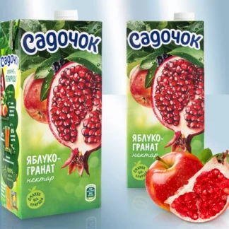 Nektar granada y manzana «Sadochok», 950 ml