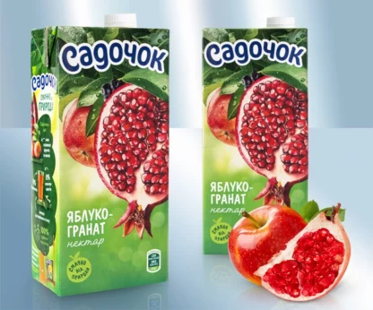 Nektar granada y manzana «Sadochok», 950 ml