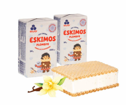 Helado sandwich plombir con vainilla Eskimos «RUD», 90 g