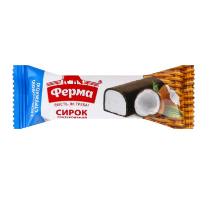 Barrita de requesón con coco cubierta en chocolate «Ferma», 36 g