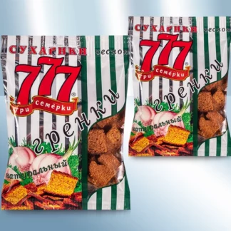 Tostaditos de centeno con sabor de ajo «777», 150 g