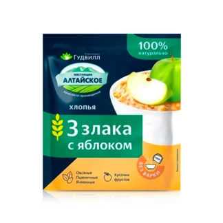 Copos 3 cereales con manzana «Gudvill», 40 g