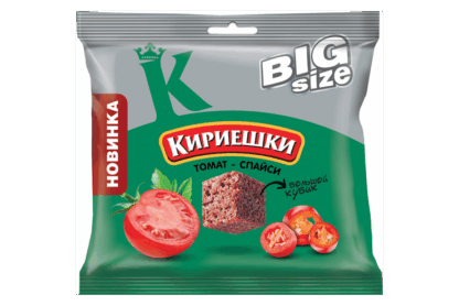 Tostaditos de centeno con sabor de tomate picante «Kirieshky», 80 g