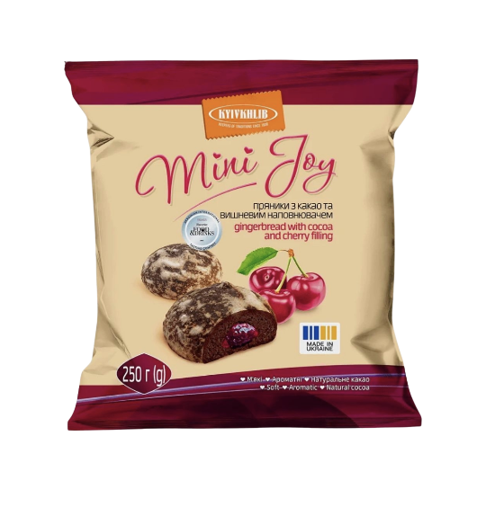 Пряники с вишневой начинкой, "Mini Joy" KYIVHLIB 250 г