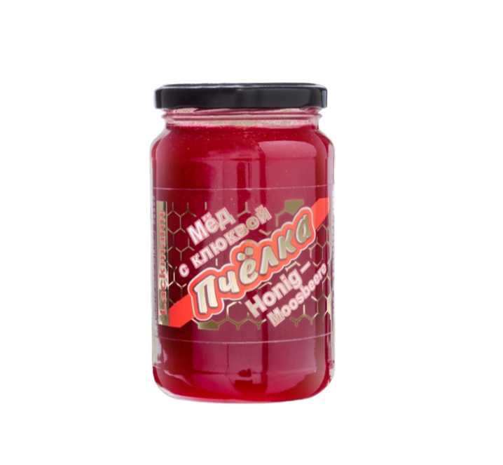 Мед цветочный взбитый, с тёртой клюквой, "Lackmann" 460 г
