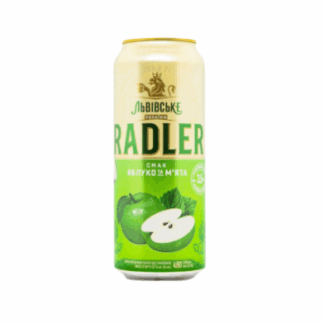 Cerveza Radler con menta y manzana "Lvivske", 3,5%, 480 ml