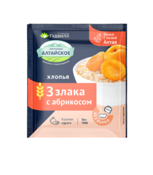 Хлопья 3 злака с курагой «Гудвилл», 40 г