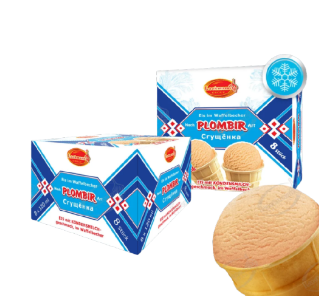 Мороженое со вкусом сгущенного молока «Лакманн» 8*120 мл